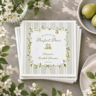 Servilleta De Papel Servilletas de Ducha de Novia Verde Perfecta Pera 