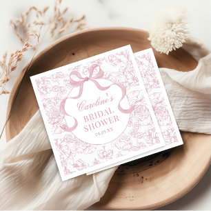 Servilleta De Papel Servilletas de ducha nupcial de chinoiserie floral