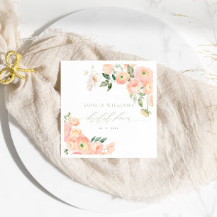 Servilleta De Papel Servilletas de ducha nupcial de Rosa y Verde Salvi