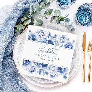 Servilleta De Papel Servilletas de ducha nupcial floral acuarela