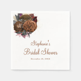Servilleta De Papel Servilletas de ducha nupcial floral elegante