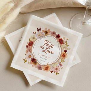 Servilleta De Papel Servilletas de Ducha Nupcial Floral Otoño Enamórat