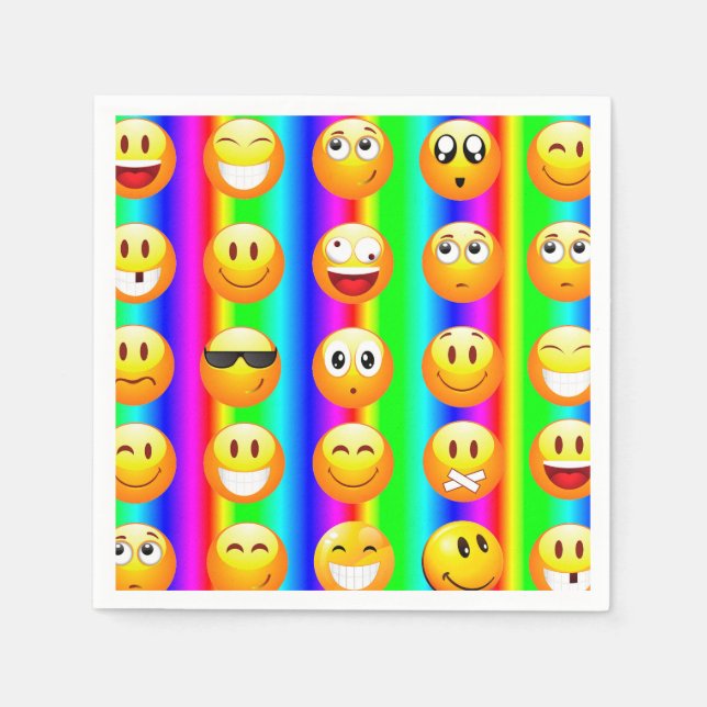 Servilleta De Papel servilletas de emoji arco iris (Anverso)