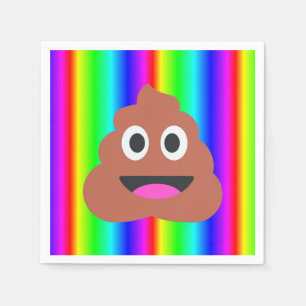 Servilleta De Papel servilletas de emoji de caca de arcoiris