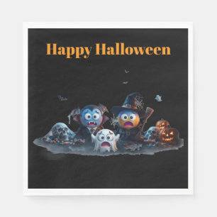 Servilleta De Papel Servilletas de Emoji Feliz Halloween.