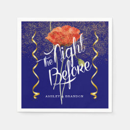 Servilleta De Papel Servilletas de ensayo floral elegante de noche