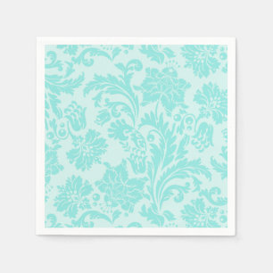 Servilleta De Papel Servilletas de estampado floral verde turquesa