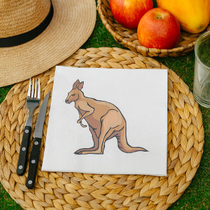 Servilleta De Papel Servilletas de fauna australiana de canguro