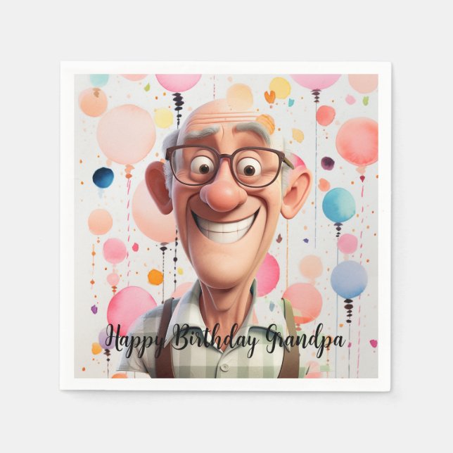 Servilleta De Papel Servilletas de Feliz Cumpleaños (Anverso)