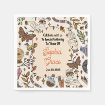 Servilletas de fiesta celestiales boho místicas