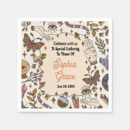 Servilleta De Papel Servilletas de fiesta celestiales boho místicas