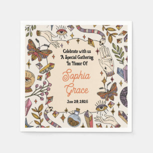 Servilleta De Papel Servilletas de fiesta celestiales boho místicas