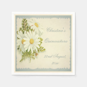 Servilleta De Papel Servilletas de fiesta Chic Vintage Daisies Quincea