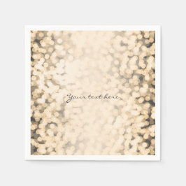Servilleta De Papel Servilletas de fiesta con brillo dorado glamour