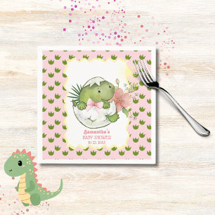 Servilleta De Papel Servilletas de fiesta con dinosaurio saliendo del