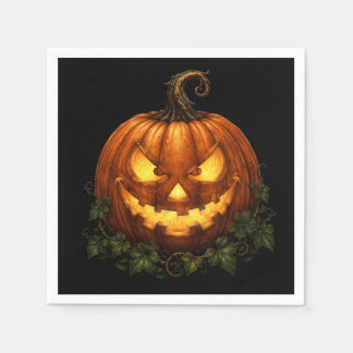 Servilleta De Papel Servilletas de fiesta de calabaza espeluznante