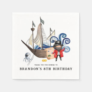 Servilleta De Papel Servilletas de fiesta de cumpleaños con tema de pi