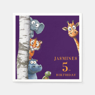 Servilleta De Papel Servilletas de fiesta de cumpleaños de animales de