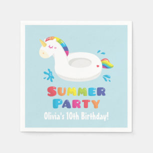 Servilleta De Papel Servilletas de fiesta de cumpleaños de verano para