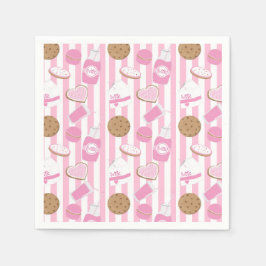 Servilleta De Papel Servilletas de fiesta de cumpleaños rosadas para n