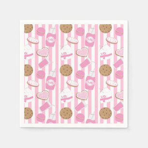 Servilleta De Papel Servilletas de fiesta de cumpleaños rosadas para n