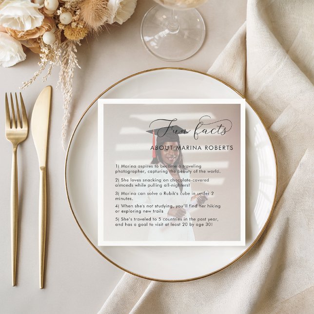 Servilleta De Papel Servilletas de fiesta de graduación con datos dive (Subido por el creador)