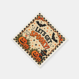 Servilleta De Papel Servilletas de fiesta de Halloween vintage | ¡Vamo