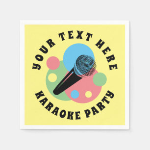 Servilleta De Papel servilletas de fiesta de karaoke personalizado con
