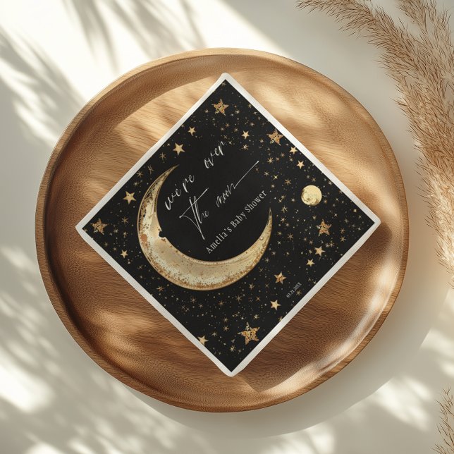 Servilleta De Papel Servilletas de fiesta de luna dorada celestial (Subido por el creador)