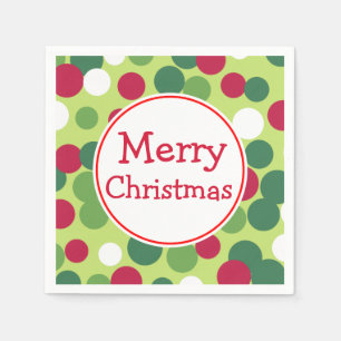 Servilleta De Papel Servilletas de fiesta de Navidad Retro Verde