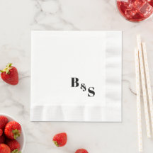 Servilletas de fiesta de recepción de boda sencill