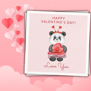 Servilleta De Papel Servilletas de fiesta del Día de San Valentín feli