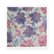 Servilletas de fiesta florales Rosa Luna Azul