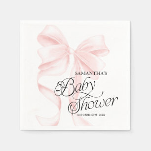 Servilleta De Papel Servilletas de fiesta para baby shower con lazo co