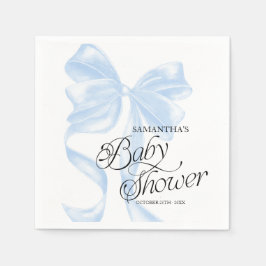 Servilleta De Papel Servilletas de fiesta para baby shower con lazo co
