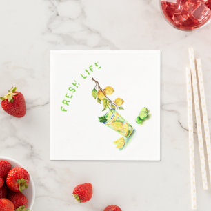 Servilleta De Papel Servilletas de fiesta para cóctel de limones con t