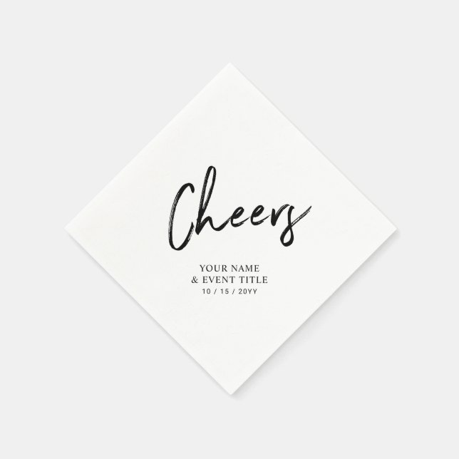 Servilleta De Papel Servilletas de fiesta personalizadas con letra de  (Borde)