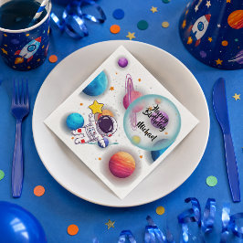 Servilleta De Papel Servilletas de fiesta personalizadas de astronauta