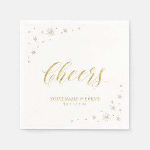 Servilleta De Papel Servilletas de fiesta personalizadas Modern Gold S