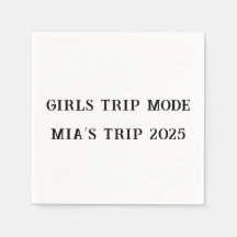 Servilletas de fiesta personalizadas para viaje de
