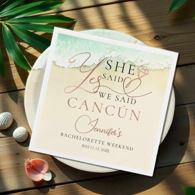 Servilleta De Papel Servilletas de fin de semana de soltera | Playa de (Subido por el creador)