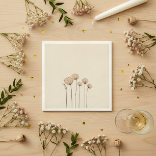 Servilleta De Papel Servilletas de flores de diseño moderno plano