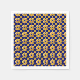 Servilleta De Papel "Servilletas de flores de oro elegantes - Decoraci