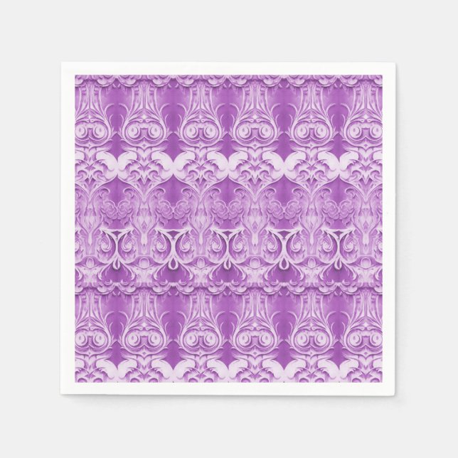 Servilleta De Papel Servilletas de Flores Purpúreas Florecen (Anverso)