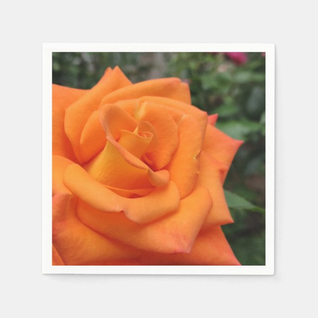 Servilleta De Papel servilletas de flores rosa naranja (Anverso)