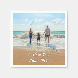 Servilleta De Papel Servilletas de Foto Personalizadas con Texto Perso