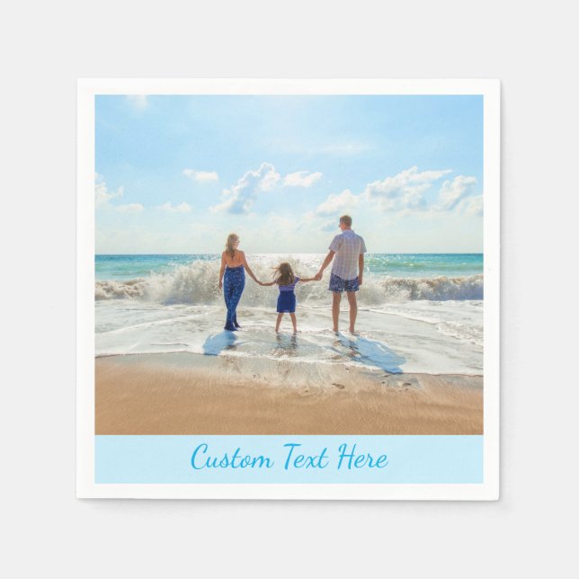 Servilleta De Papel Servilletas de Foto Personalizadas con Texto Perso (Anverso)