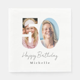 Servilleta De Papel Servilletas de foto personalizadas para cumpleaños