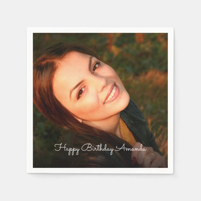 Servilleta De Papel Servilletas de fotos personalizadas (Anverso)