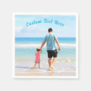 Servilleta De Papel Servilletas de Fotos Personalizadas con Texto Nomb